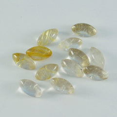 Riyogems – cabochon de quartz multi-rutile, 4x8mm, forme marquise, qualité a1, pierres précieuses en vrac, 1 pièce