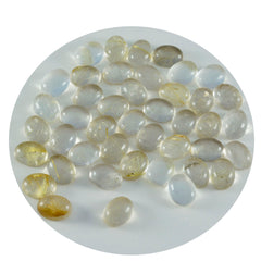 Riyogems 1PC Multi Rutielkwarts Cabochon 5x7 mm ovale vorm uitstekende kwaliteit losse steen