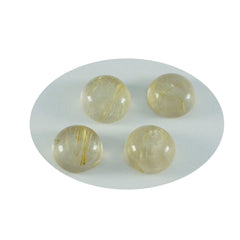 Riyogems – cabochon de quartz multi-rutile, forme ronde, qualité aa, pierre ample, 4x4mm, 1 pièce