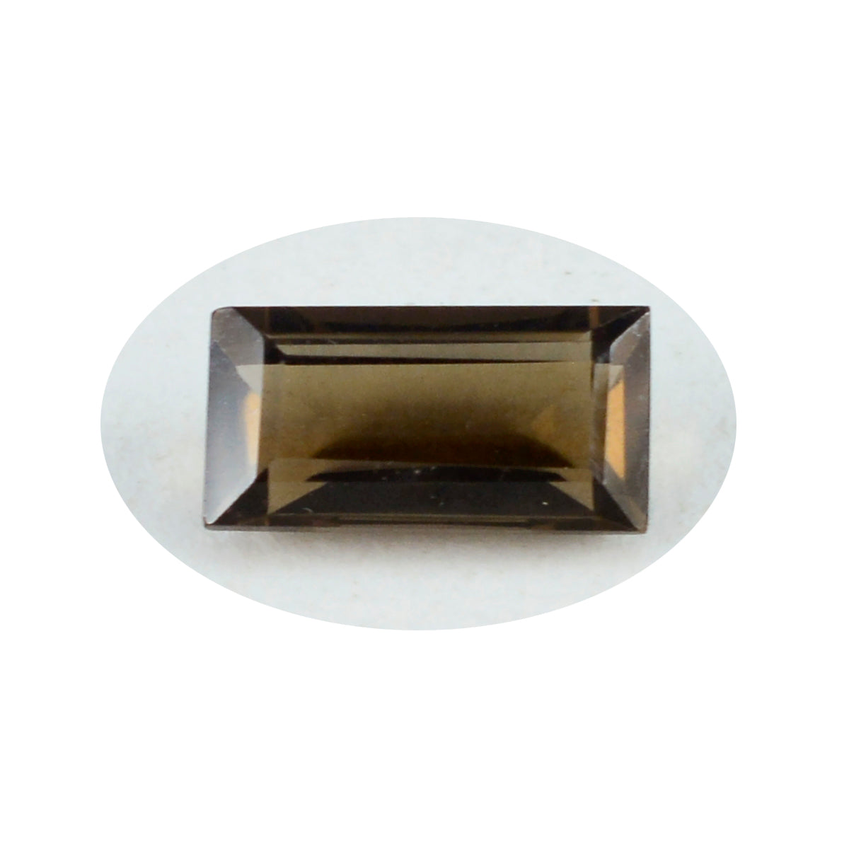 Riyogems 1pc véritable quartz fumé brun à facettes 6x12mm forme baguette a + pierres précieuses de qualité