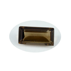riyogems 1 pieza de cuarzo ahumado marrón natural facetado 7x14 mm forma baguette a+1 piedra de calidad