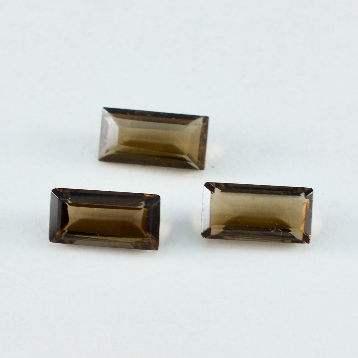 riyogems 1шт натуральный коричневый дымчатый кварц ограненный 7х14 мм форма багета А+1 камень качества