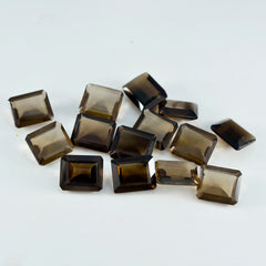 Riyogems 1PC Natural Brown Smoky Quartz Faceted 5x7 mm Octagon Shape great Quality Gems