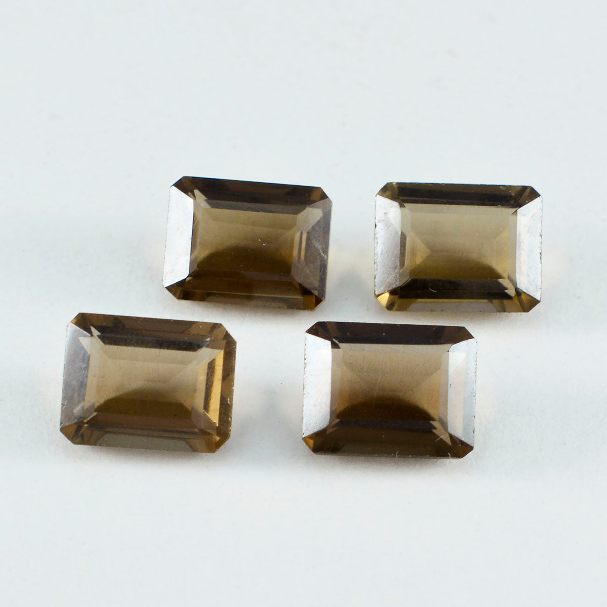 riyogems 1pc 本物のブラウン スモーキー クォーツ ファセット 7x9 mm 八角形の驚くべき品質の宝石