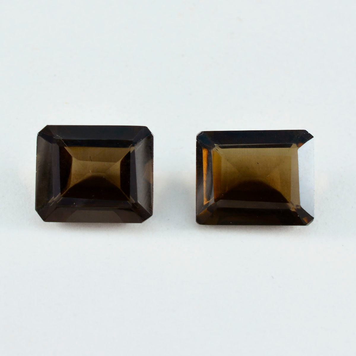 Riyogems 1PC Real Brown Smoky Quartz Faceted 9x11 mm Octagon Shape sweet Quality Loose Gems