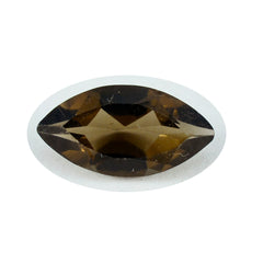 Riyogems 1PC Real Brown Smoky Quartz Faceted 10x20 mm Marquise Shape good-looking Quality Loose Gemstone