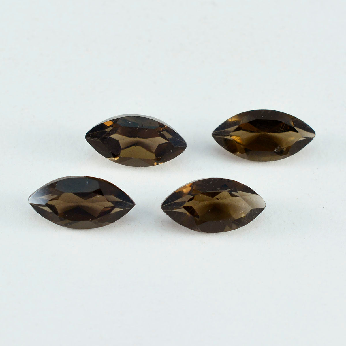 riyogems 1pc quartz fumé brun naturel à facettes 6x12 mm forme marquise belle pierre précieuse de qualité