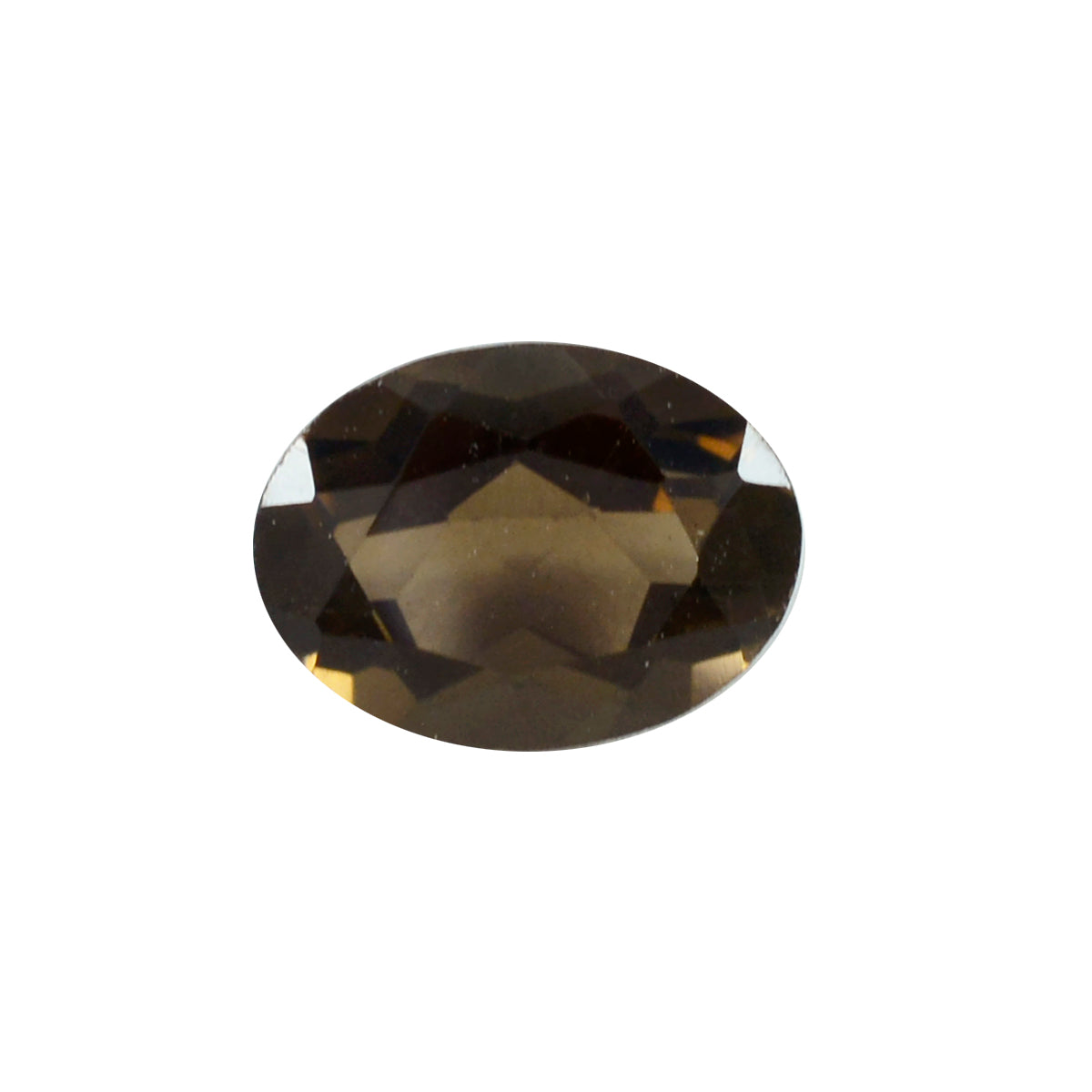 Riyogems, 1 pieza, cuarzo ahumado marrón auténtico facetado, 9x11mm, forma ovalada, piedra suelta de gran calidad