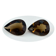 riyogems 1pc quartz fumé brun naturel à facettes 9x13 mm forme de poire une gemme de qualité