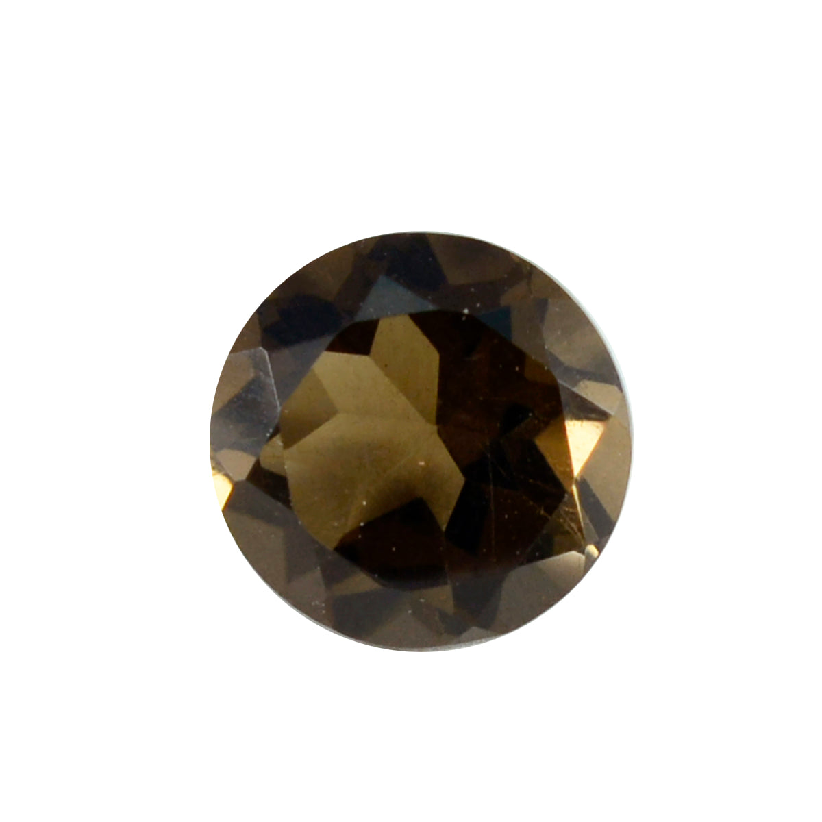 Riyogems 1PC Natuurlijke Bruine Rookkwarts Facet 11x11 mm Ronde Vorm Mooie Kwaliteit Losse Edelsteen