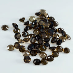 riyogems 1 шт. настоящий коричневый дымчатый кварц ограненный 6x6 мм круглая форма хорошее качество свободный драгоценный камень