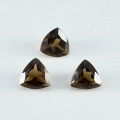 Riyogems, 1 pieza, cuarzo ahumado marrón auténtico facetado, 9x9 mm, forma de billón, piedra preciosa de buena calidad