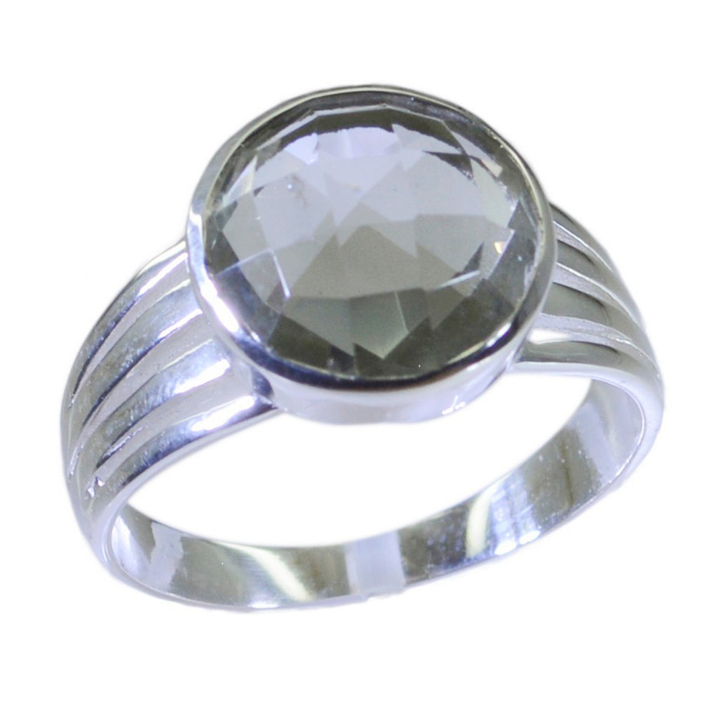 Seductive Gem Green Amethyst 925 Silver Ring Healing Crystals Jewelry