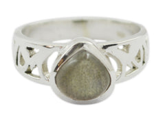 Seductive Stone Labradorite Sterling Silver Ring Real Gold Jewelry