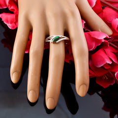 Seemly Gem Malachite Sterling Silver Ring Alcoholics Anonymous Jewelry