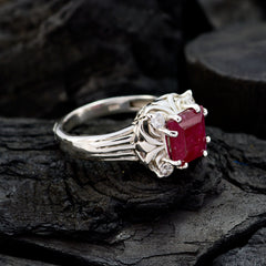 Shapely Gemstone Indianruby Sterling Silver Rings Jewelry School