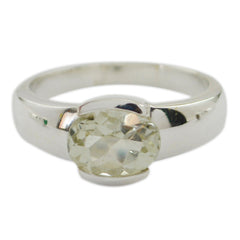 Shapely Gemstones Green Amethyst Solid Silver Ring Guess Jewelry