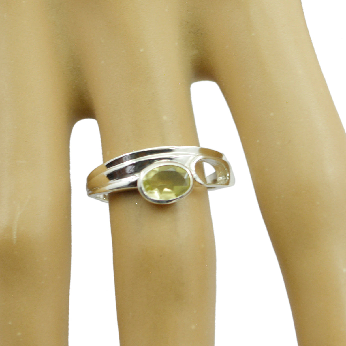 Shapely Gemstones Lemon Quartz Sterling Silver Ring Stonebrook Jewelry