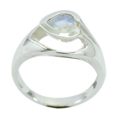 Shapely Gemstones Rainbow Moonstone 925 Silver Rings Healing Jewelry