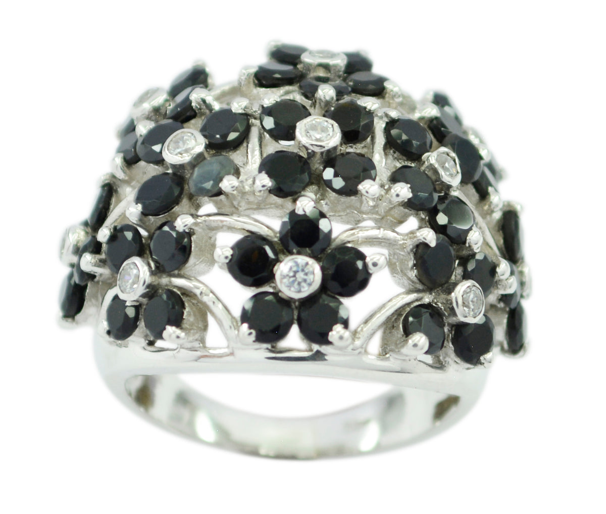 Splendiferous Gem Black Onyx Solid Silver Rings Jewelry For Girlfriend