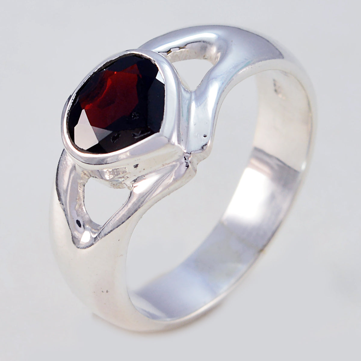 Splendiferous Gems Garnet Sterling Silver Rings Gift Valentine'S Day