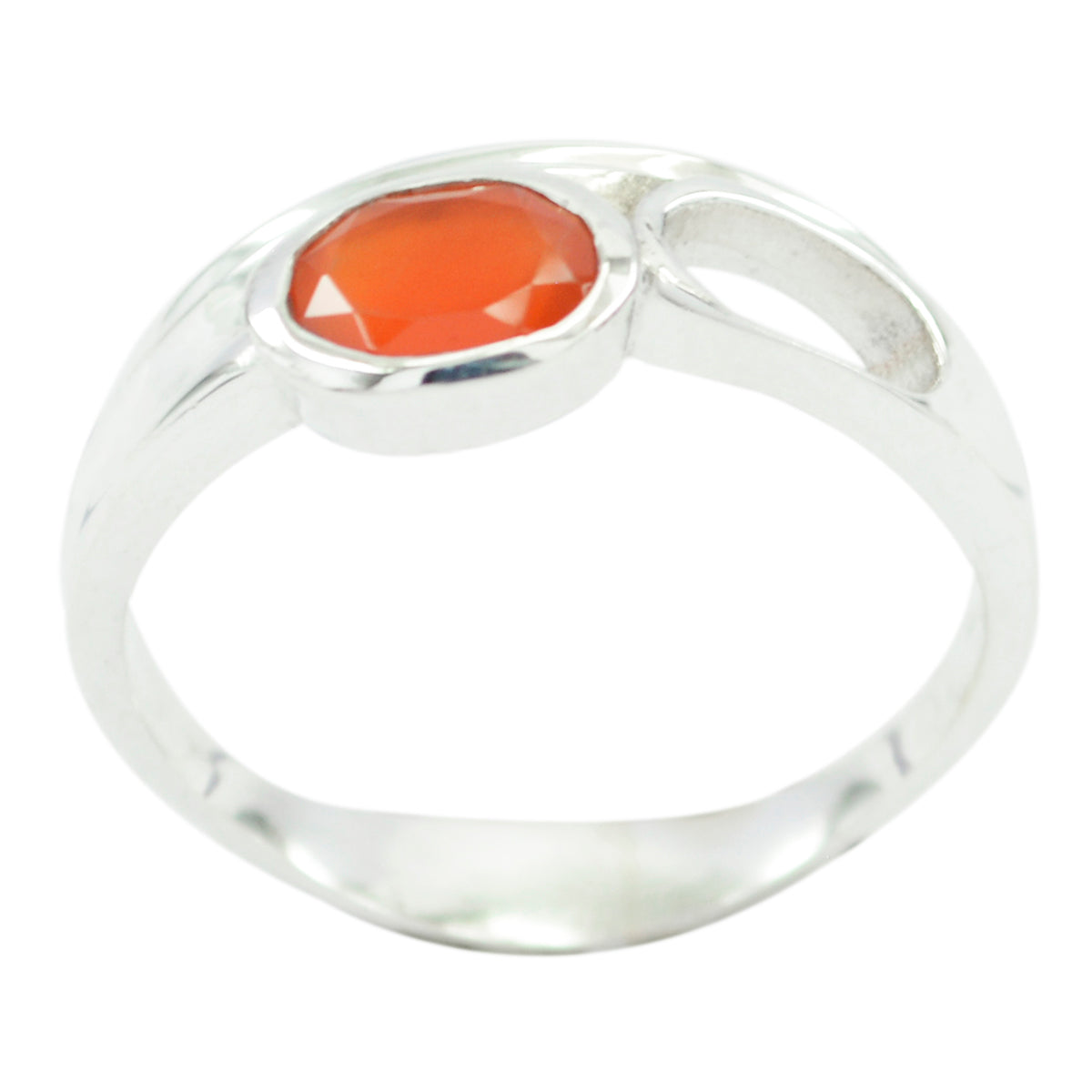 Statuesque Gemstone Red Onyx 925 Sterling Silver Ring Hiphop Jewelry