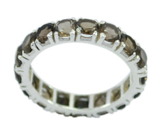 Statuesque Stone Smoky Quartz Solid Silver Rings Jewelry Websites