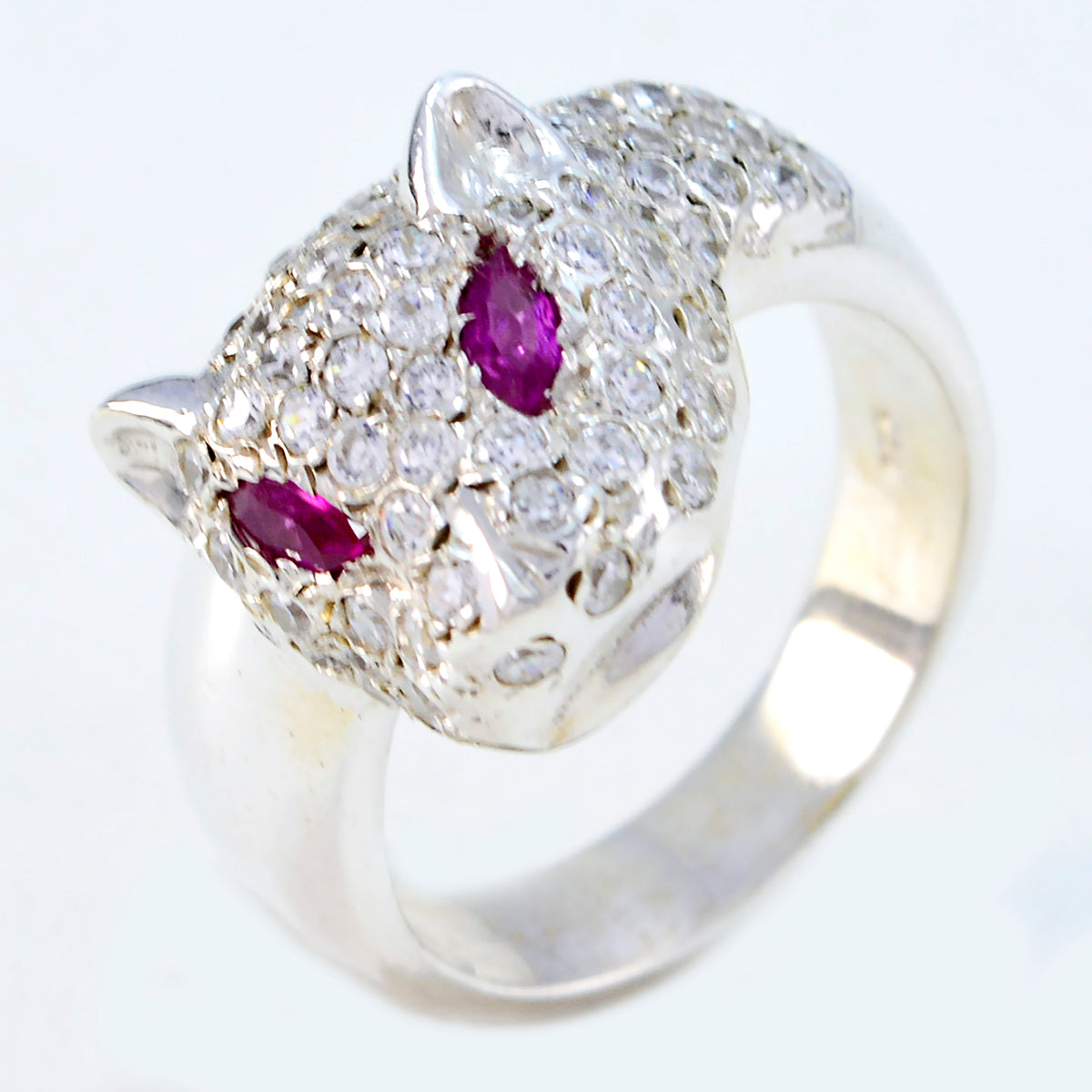 Sublime Gemstones Indianruby 925 Sterling Silver Ring Jewelry Set