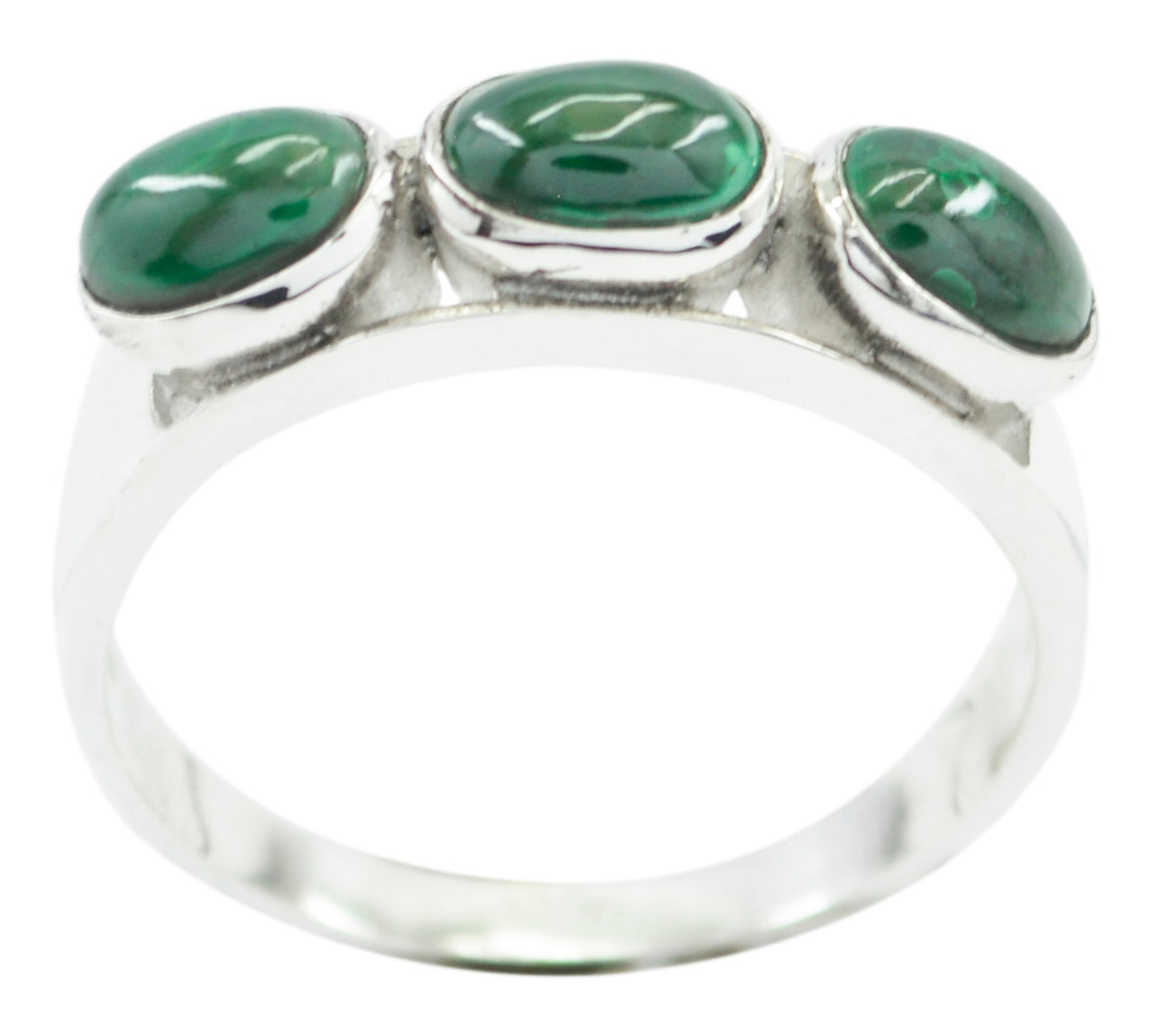 Sublime Stone Malachite 925 Sterling Silver Rings Abalone Jewelry
