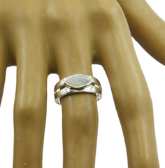 Superb Gems Rainbow Moonstone Sterling Silver Rings Hematite Jewelry