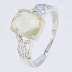Suppiler Gems Lemon Quartz Sterling Silver Ring Unique Jewellery