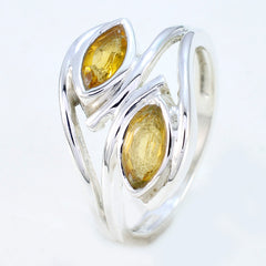 Supplies Gemstone Citrine 925 Sterling Silver Ring Tikka Jewelry