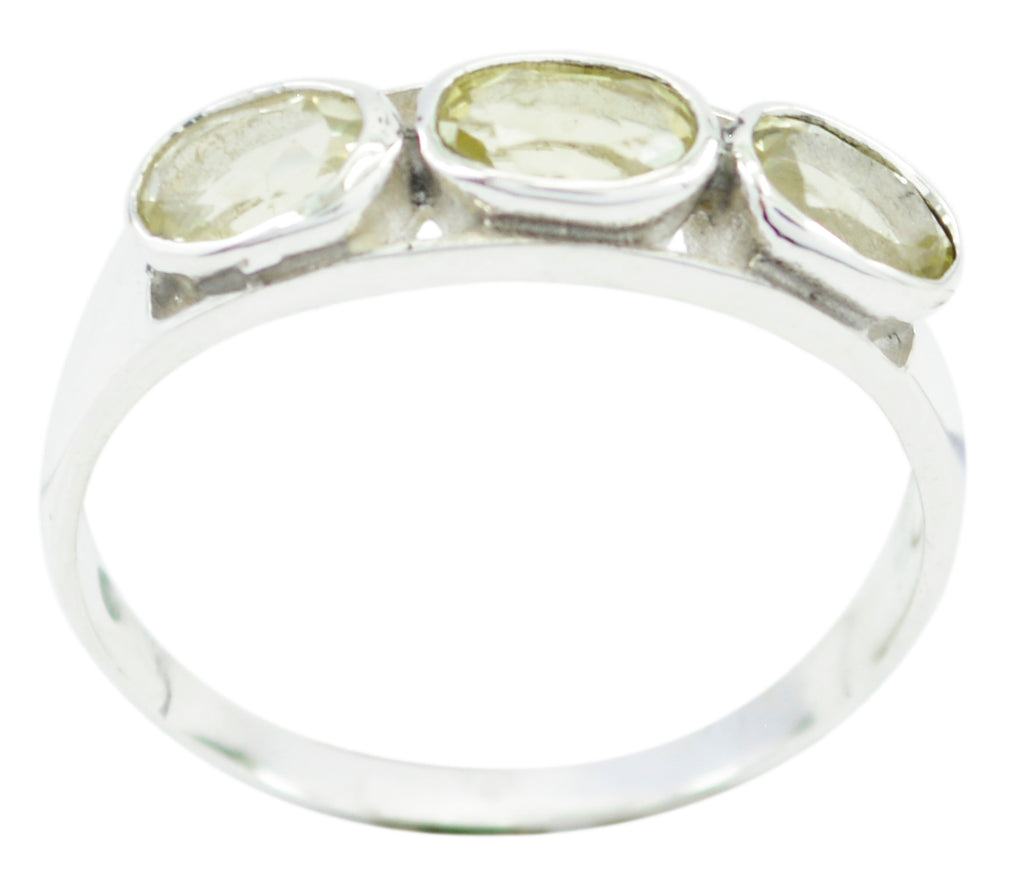 Supplies Stone Lemon Quartz 925 Sterling Silver Rings Unique Jewelry