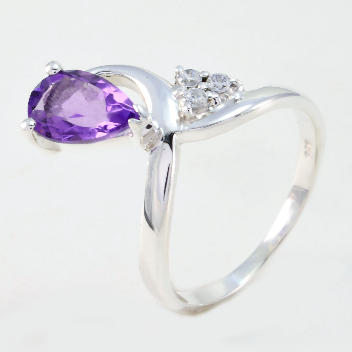 Supply Gems Amethyst Sterling Silver Ring Gift For Faishonable Day