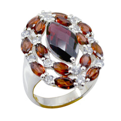 Supply Gemstone Garnet 925 Sterling Silver Rings Gift For Wedding