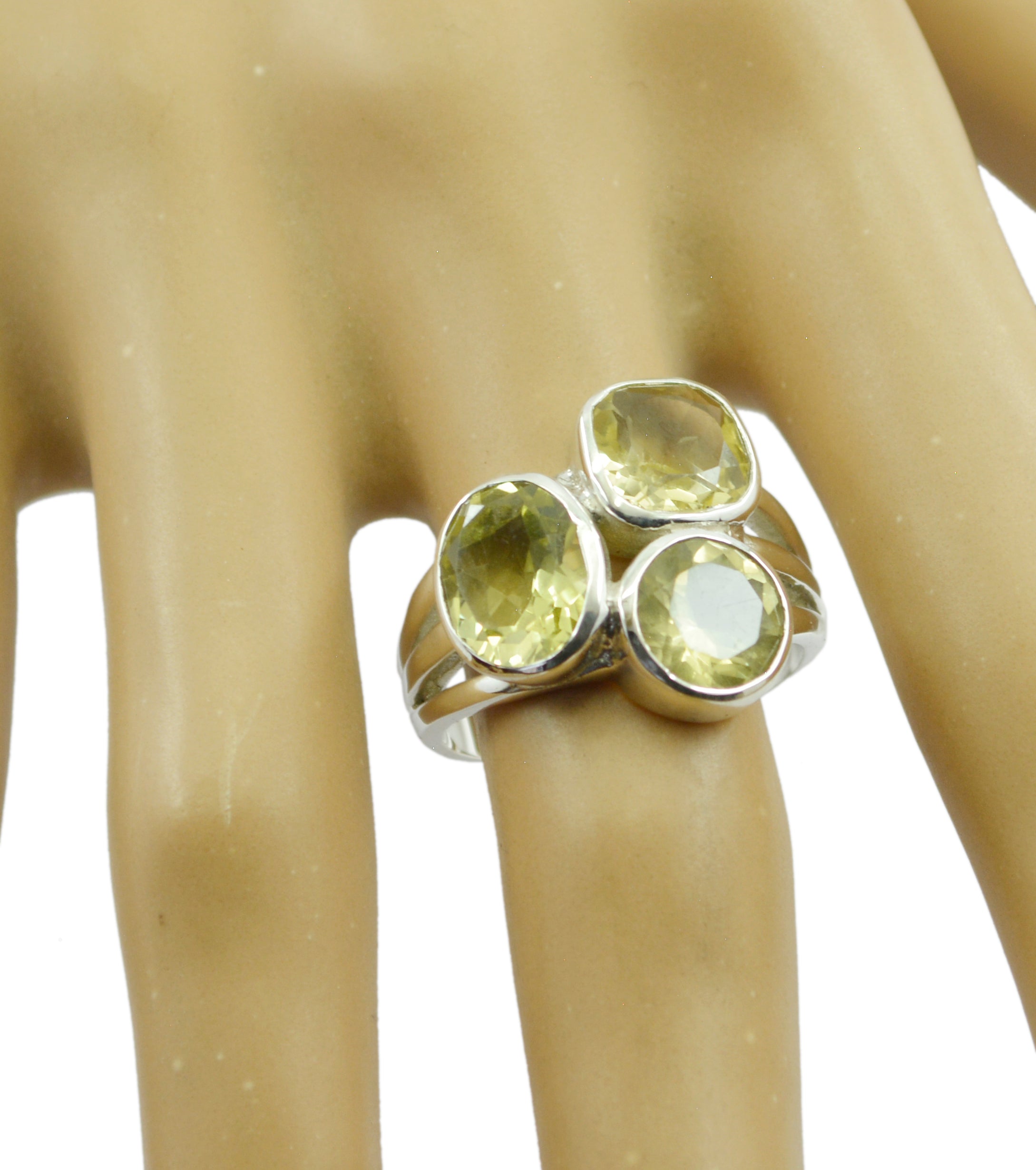Supply Gemstone Lemon Quartz Solid Silver Ring Urban Body Jewelry