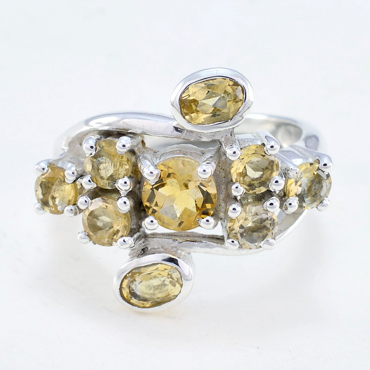 Tantalizing Gemstones Citrine 925 Sterling Silver Ring Suppiler Jewelry