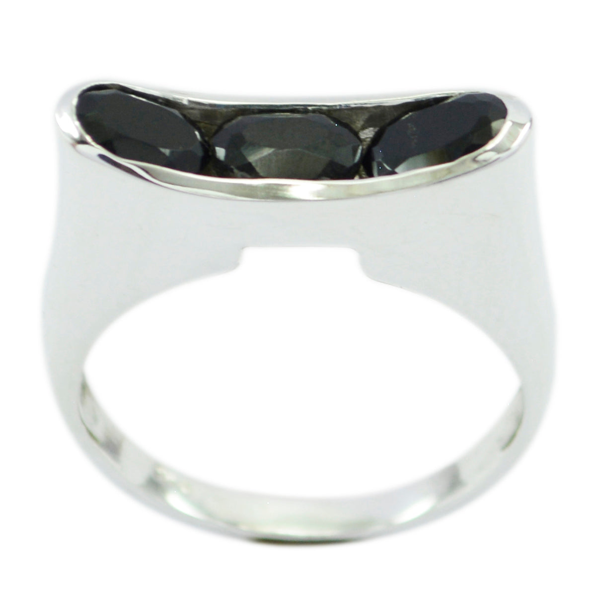 Very Nice Stone Black Onyx 925 Sterling Silver Rings Jewelry Box Store