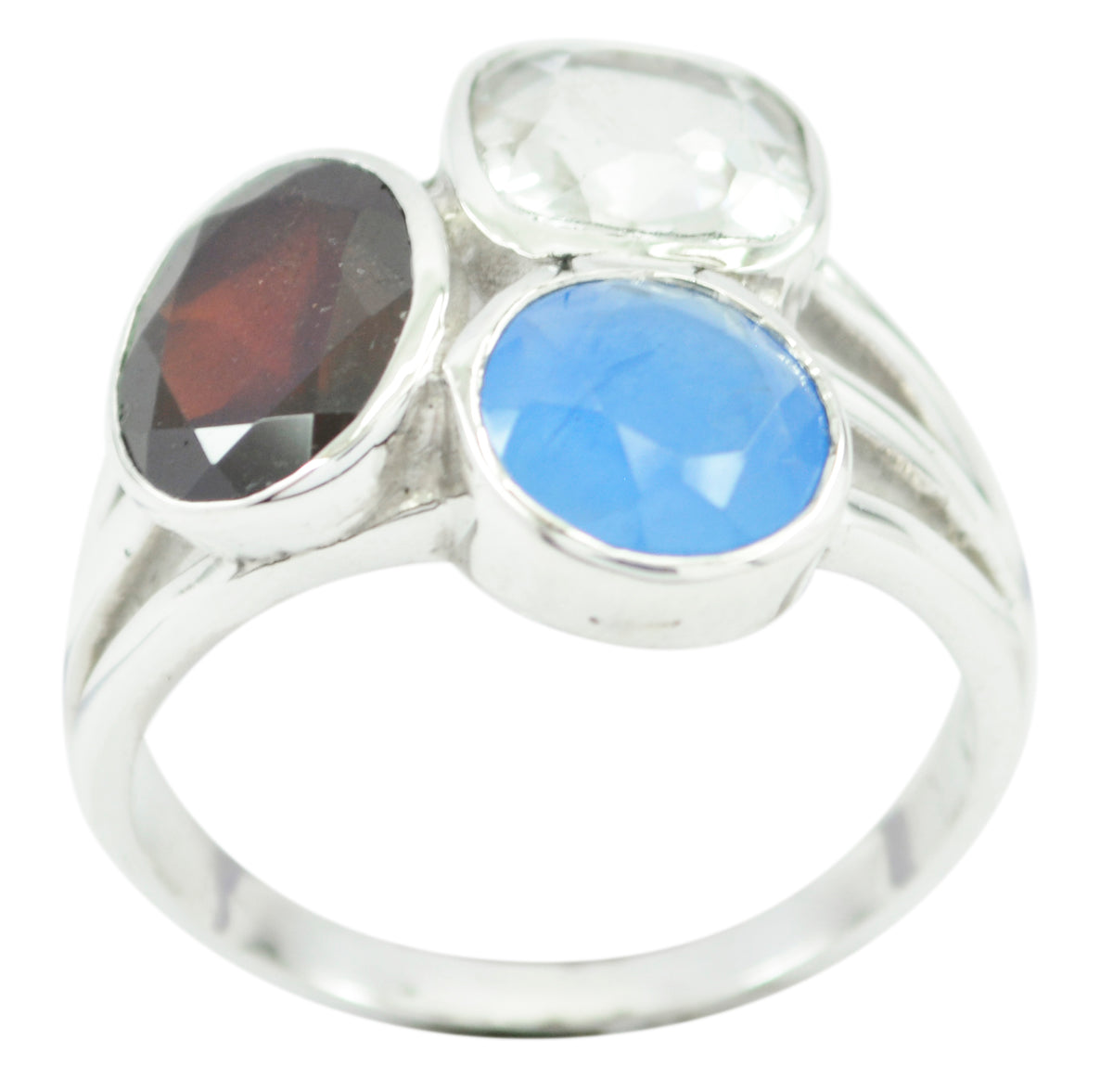 Well-Favoured Gem Multi Stone Silver Ring Best Place To Sell Jewelry