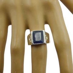 Well-Formed Gems Indiansapphire 925 Silver Ring Jewelry Warehouse