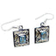 Intricate Riyo Gems blue topaz silver earrings with decorative filigree design