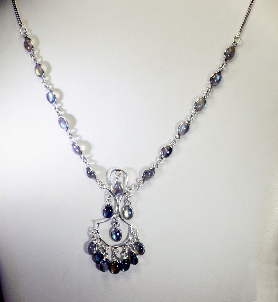 casually 925 solid sterling silver fair natural gray necklace gift uk Main image