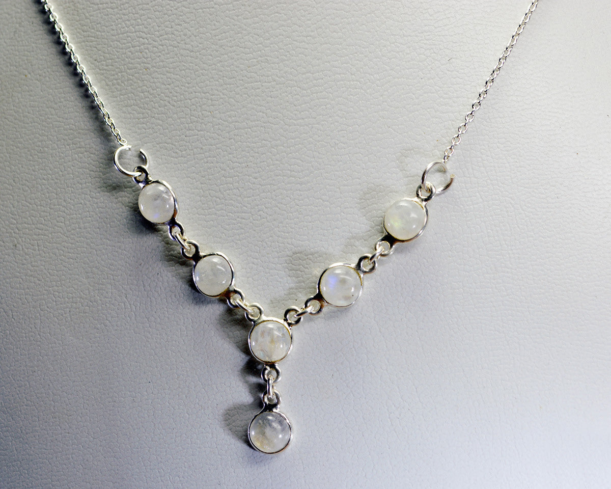 easily 925 Solid Sterling Silver exquisite Natural White Necklace gift UK