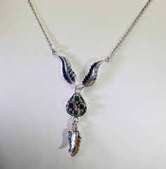 india 925 Solid Sterling Silver exquisite genuine Multi Necklace gift UK