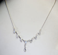 india 925 Solid Sterling Silver ideal genuine White Necklace gift UK