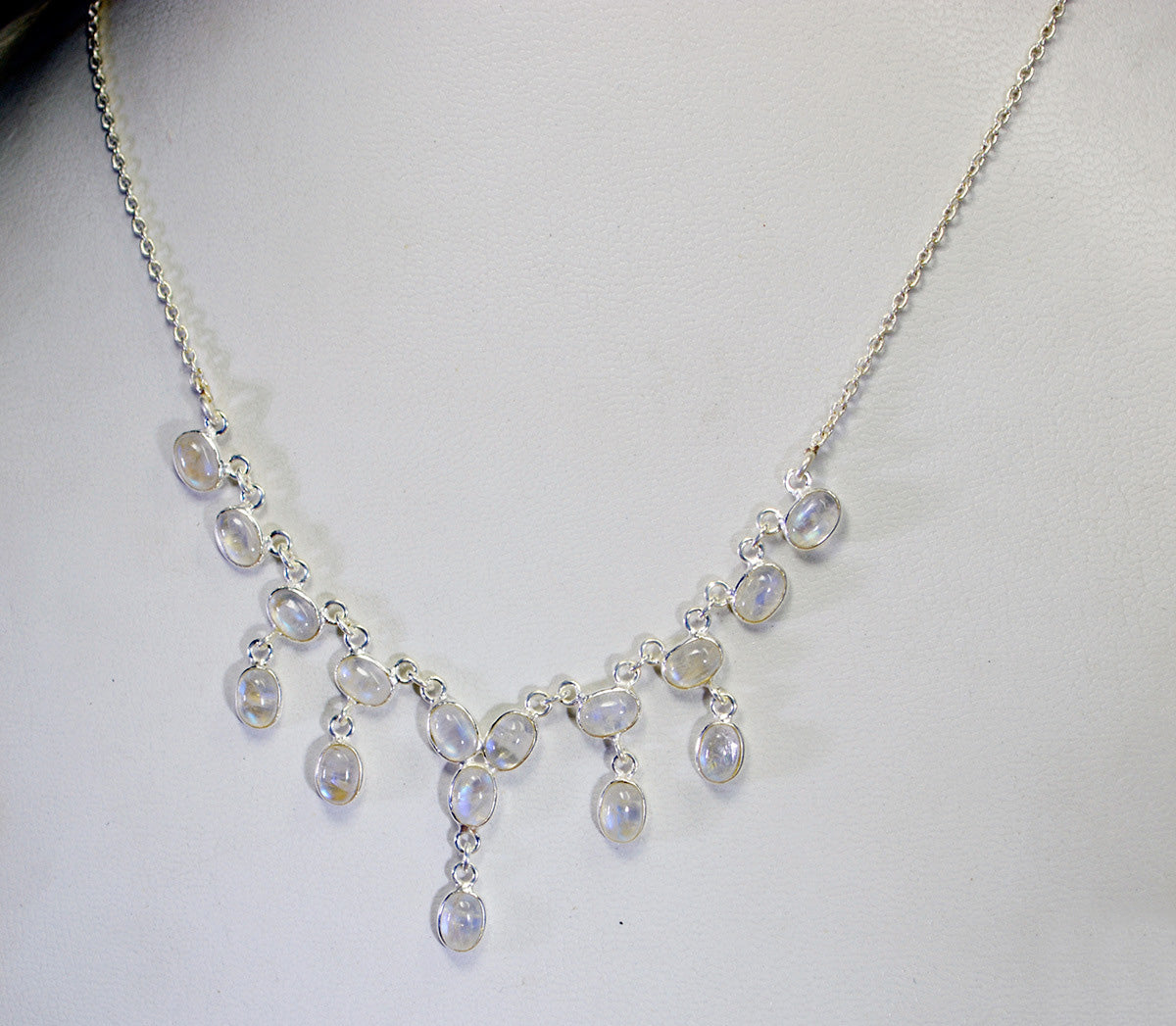 indian 925 solid sterling silver inviting natural white necklace gift uk メイン画像