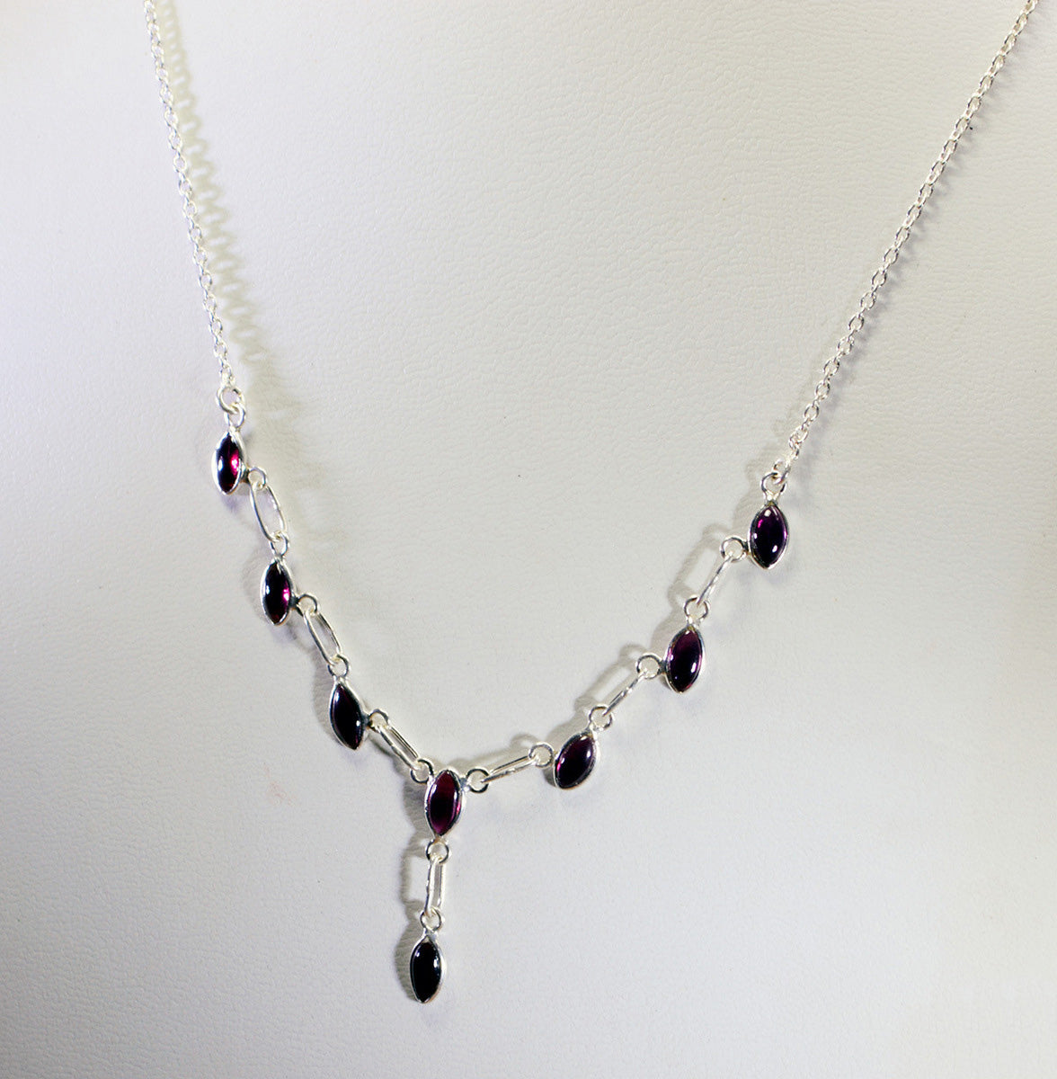 jewelry 925 solid sterling silver classy genuine red necklace gift uk Main image