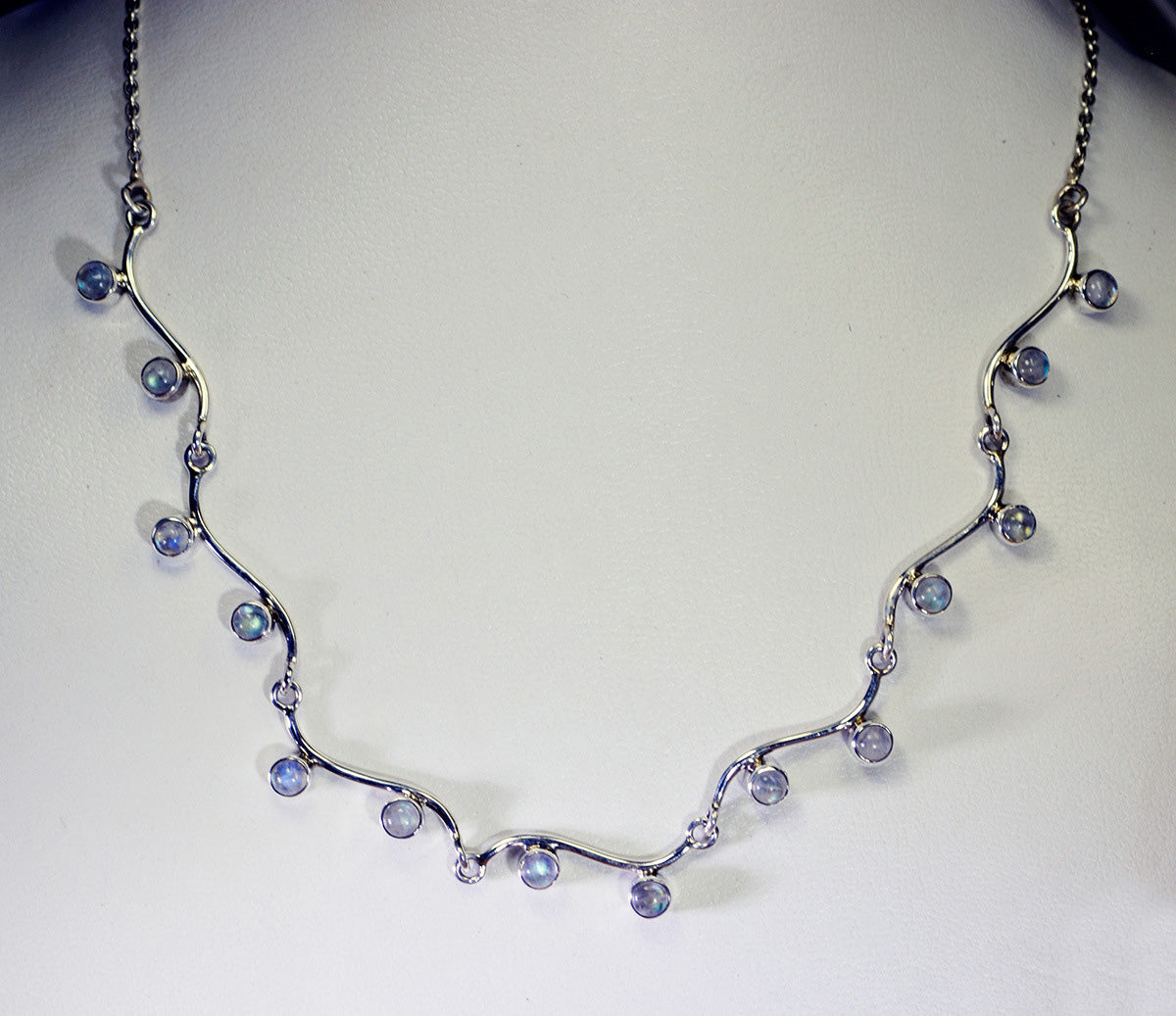 normaly 925 solid sterling silver handsome natural white necklace gift uk Main image