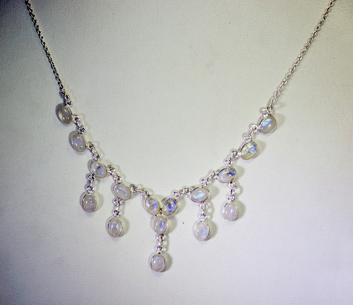 regular 925 solid sterling silver resplendent genuine white necklace gift uk Main image