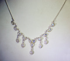 regular 925 Solid Sterling Silver resplendent genuine White Necklace gift UK